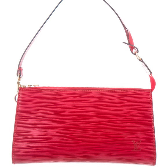 Louis Vuitton Handbags - Louis Vuitton authentic red Epi leather pochette